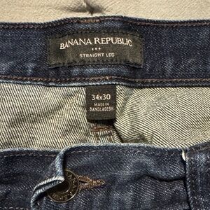 Banana Republic Men's Straight Jeans - Dark Blue